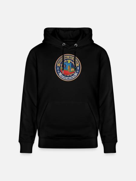 Professional Boatbuilder Benchy Patch - Stanley/Stella CRUISER Unisex Organic Hoodie - black