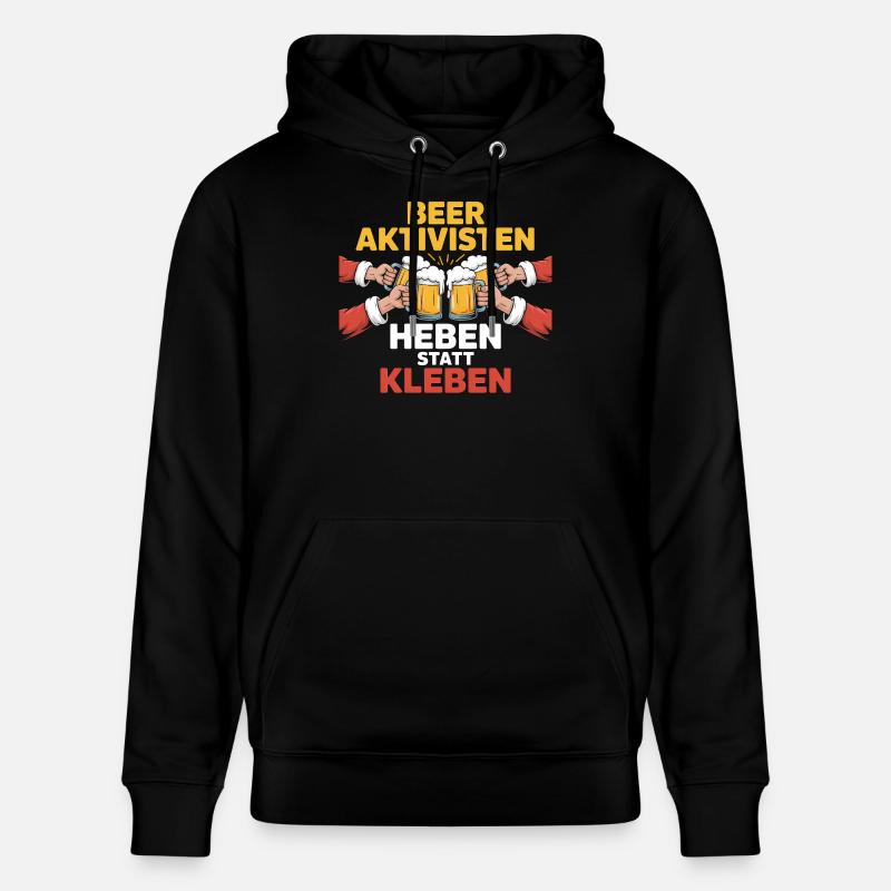 Beer Aktivisten - Funny Drinking Meme - Stanley/Stella Unisex Bio-Hoodie CRUISER  - Schwarz