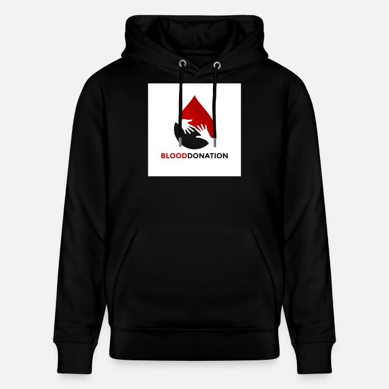 Emblem der Blutspendehände - Stanley/Stella Unisex Bio-Hoodie CRUISER - Schwarz