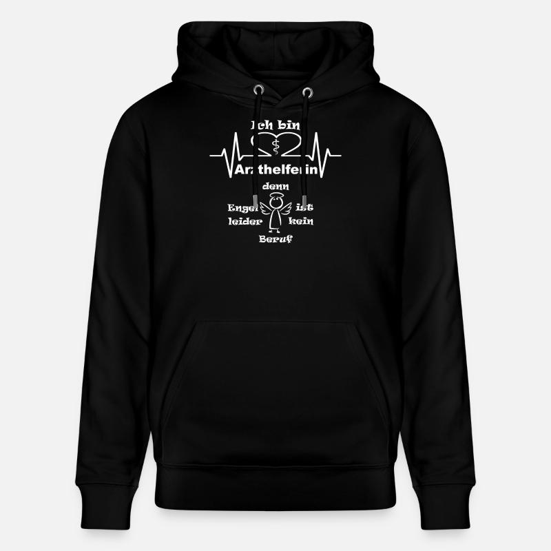 Ich bin Arzthelferin - Engel im Beruf - Stanley/Stella Unisex Bio-Hoodie CRUISER  - Schwarz