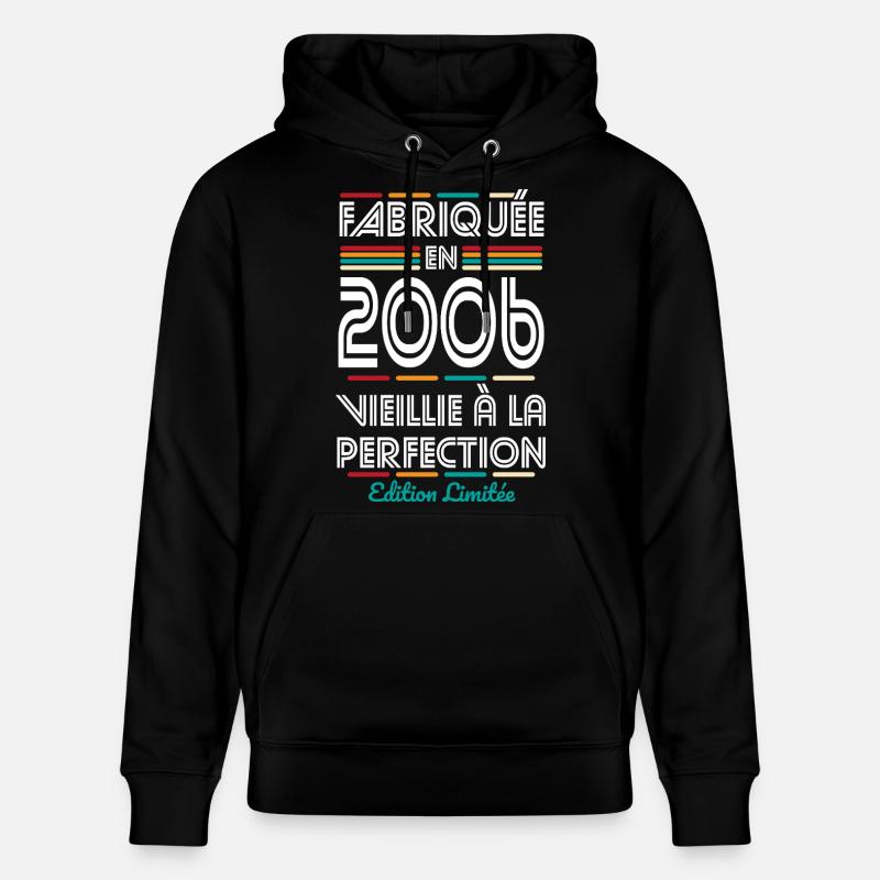 2006 – Hergestellt – Perfekt gereift - Stanley/Stella Unisex Bio-Hoodie CRUISER  - Schwarz