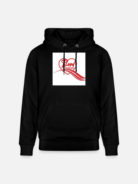 Blood Donation Heart Logo - Stanley/Stella CRUISER Unisex Organic Hoodie - black