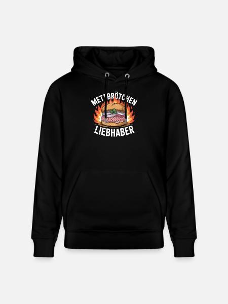Mettbrötchen Lover - Funny German Memes - Stanley/Stella CRUISER Unisex Organic Hoodie - black