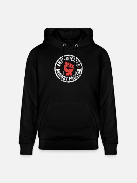 Antisoziale Antifa - Antifa Logo - Stanley/Stella CRUISER Unisex Organic Hoodie - black