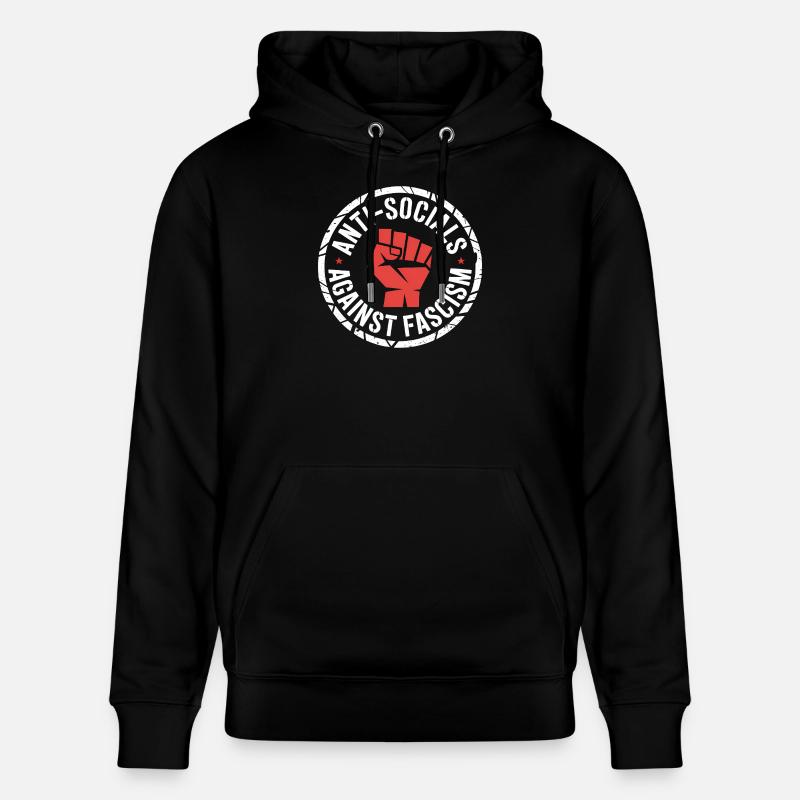 Antisoziale Antifa - Antifa Logo - Sweat à capuche bio CRUISER Stanley/Stella Unisexe - noir