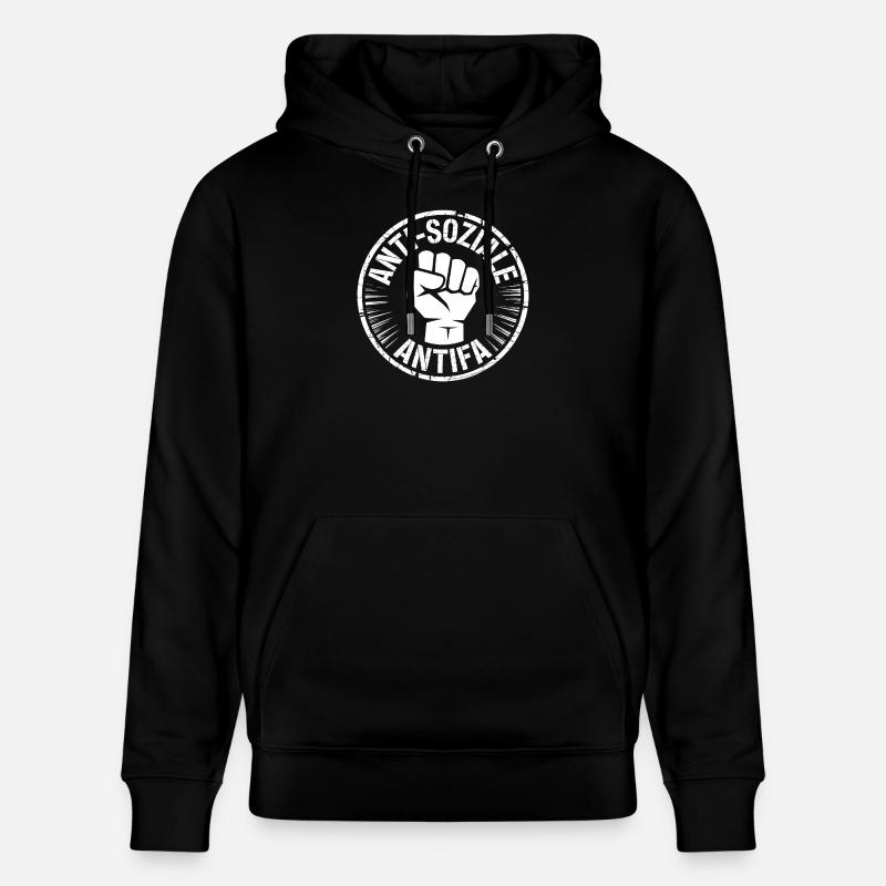 Antifa gegen Nazis - Antifa Logo - Sweat à capuche bio CRUISER Stanley/Stella Unisexe - noir
