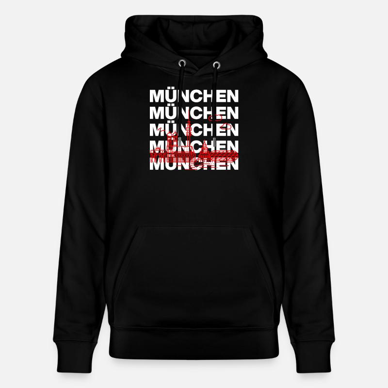 MÜNCHEN SKYLINE STACK – MIA SAN MUNICH - Stanley/Stella Unisex Bio-Hoodie CRUISER - Schwarz