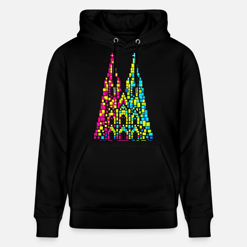 Cathédrale de Cologne, Carnaval, Carnaval, Confettis - Sweat à capuche bio CRUISER Stanley/Stella Unisexe - noir