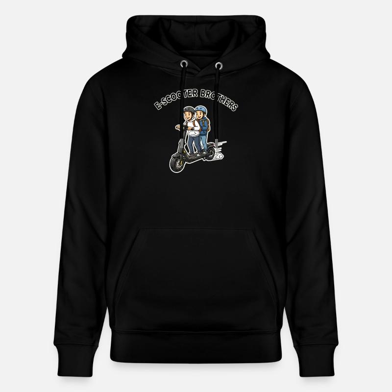 Duo des frères E-Scooter - Sweat à capuche bio CRUISER Stanley/Stella Unisexe - noir