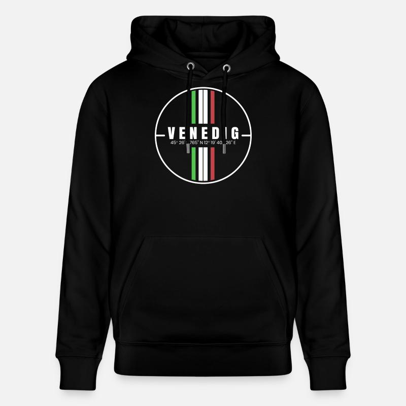 Coordonnées Venise - Sweat à capuche bio CRUISER Stanley/Stella Unisexe - noir