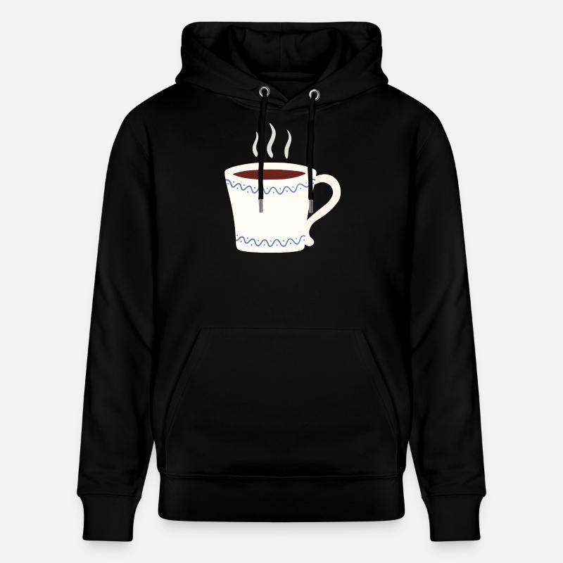 Dampfender Becher mit blauem Wave-Verschluss - Stanley/Stella Unisex Bio-Hoodie CRUISER  - Schwarz