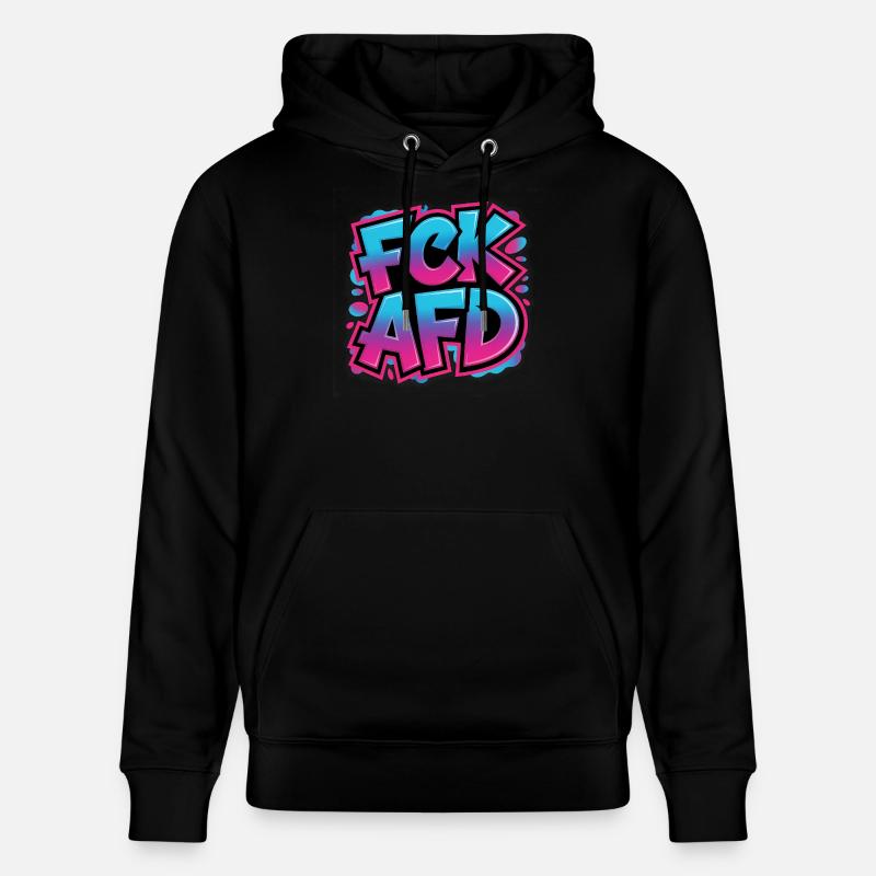 FCK AFD - T-shirt Antifa - Sweat à capuche bio CRUISER Stanley/Stella Unisexe - noir