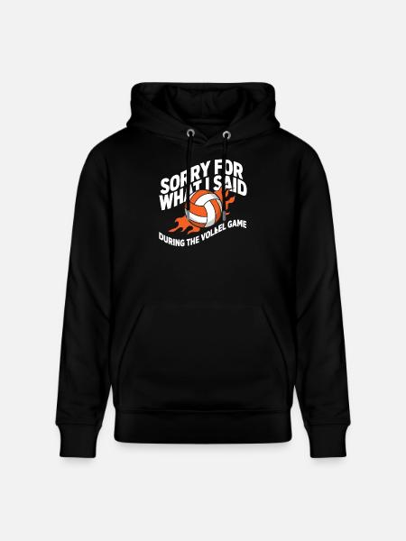 Beachvolleyball Quote Volleyball - Stanley/Stella CRUISER Unisex Organic Hoodie - black