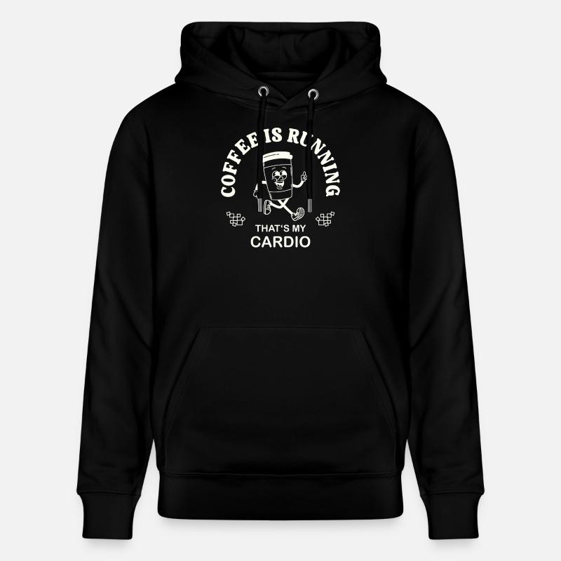 Coffee Is Running – Kaffeetrinker Spruch retro - Stanley/Stella Unisex Bio-Hoodie CRUISER  - Schwarz