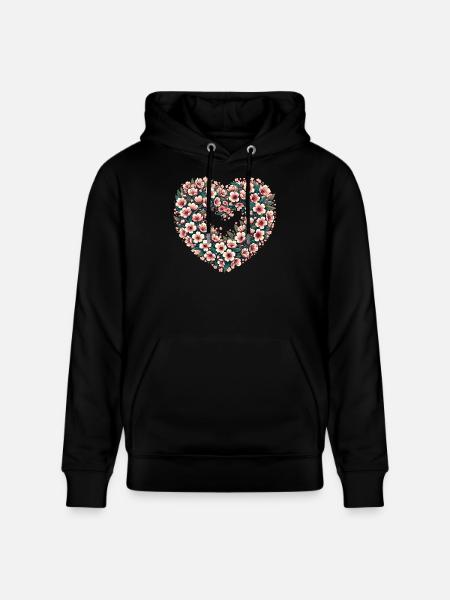 Blossom Heart Blumenwappen - Stanley/Stella Unisex Bio-Hoodie CRUISER  - Schwarz