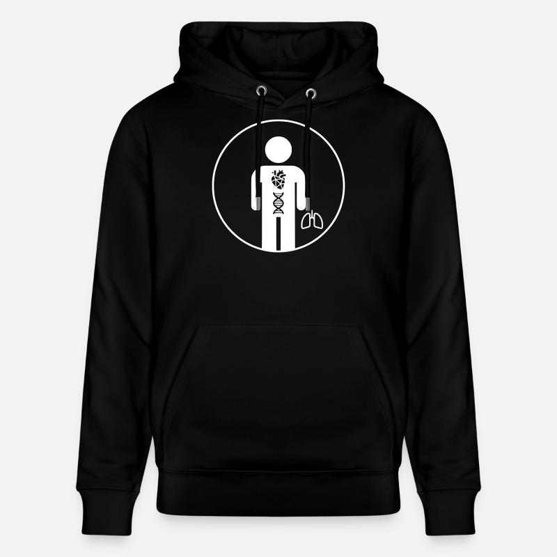 Mensch Anatomie Körper Icon - Stanley/Stella Unisex Bio-Hoodie CRUISER - Schwarz
