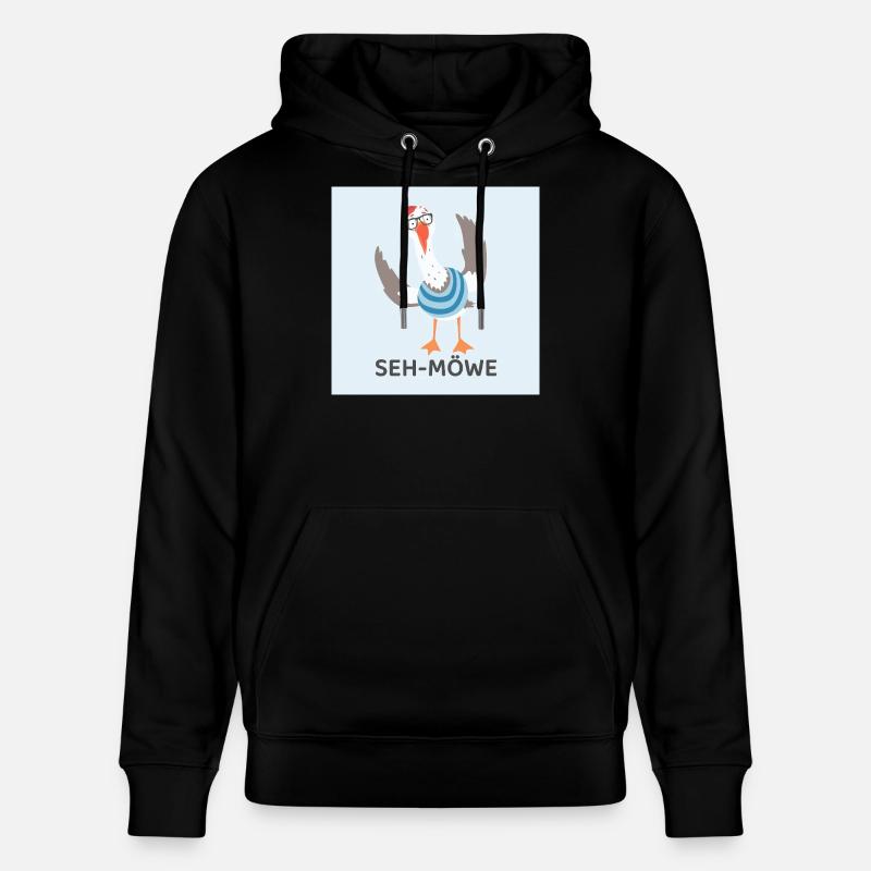 SEH-MÖWE – Lustige Möwe - Stanley/Stella Unisex Bio-Hoodie CRUISER  - Schwarz