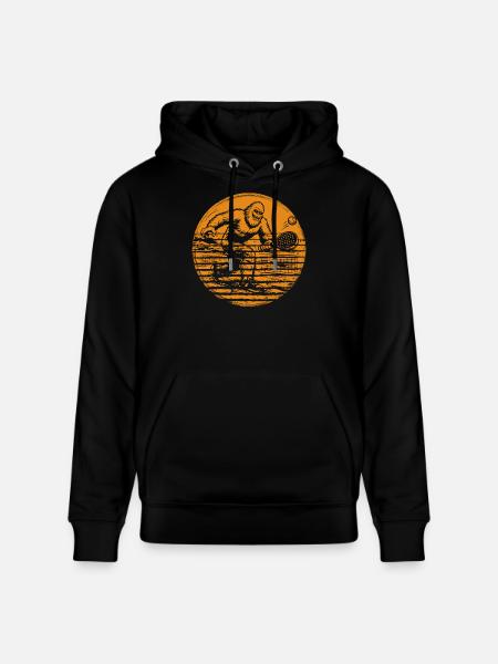 Bigfoot Sasquatch Retro Padel Tennis - Stanley/Stella CRUISER Unisex Organic Hoodie - black