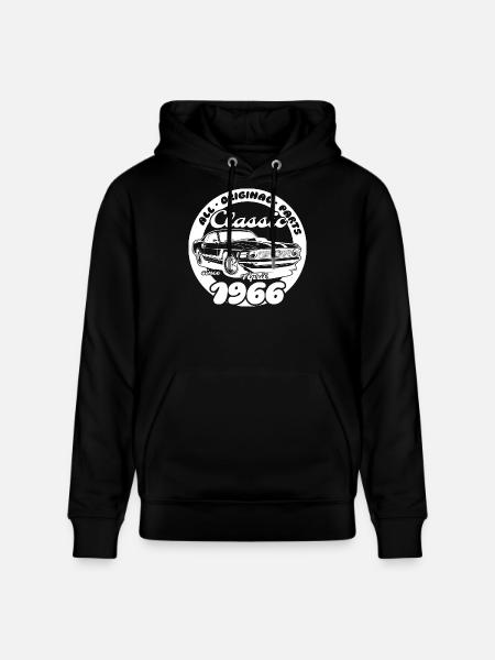 60th Birthday - Classic Musclecar 04/1966 - Stanley/Stella CRUISER Unisex Organic Hoodie - black