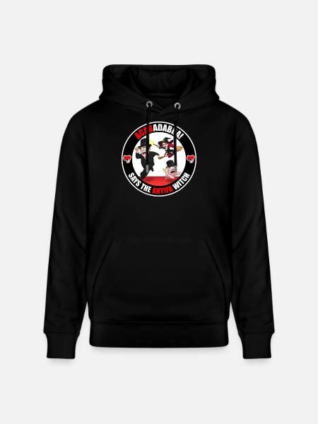 The Antifa Witch - Rich - Stanley/Stella CRUISER Unisex Organic Hoodie - black