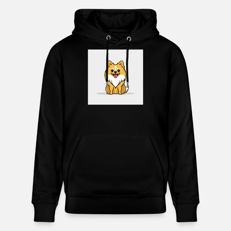 Chien de dessin animé câlin - Sweat à capuche bio CRUISER Stanley/Stella Unisexe - noir