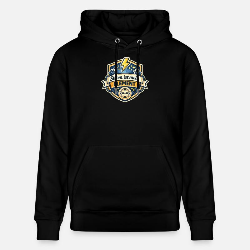 Strom ist mein Element - Stanley/Stella Unisex Bio-Hoodie CRUISER - Schwarz