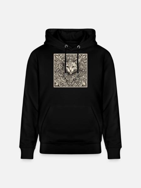 Âme Spirale de Chat - Sweat à capuche bio CRUISER Stanley/Stella Unisexe - noir