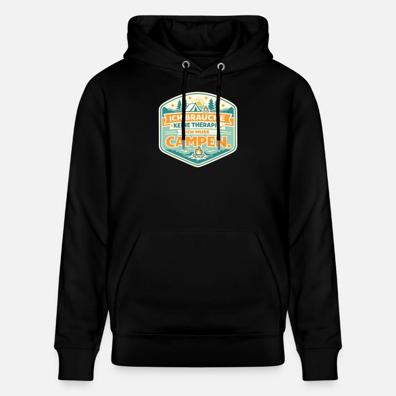 Je dois camper - Sweat à capuche bio CRUISER Stanley/Stella Unisexe - noir