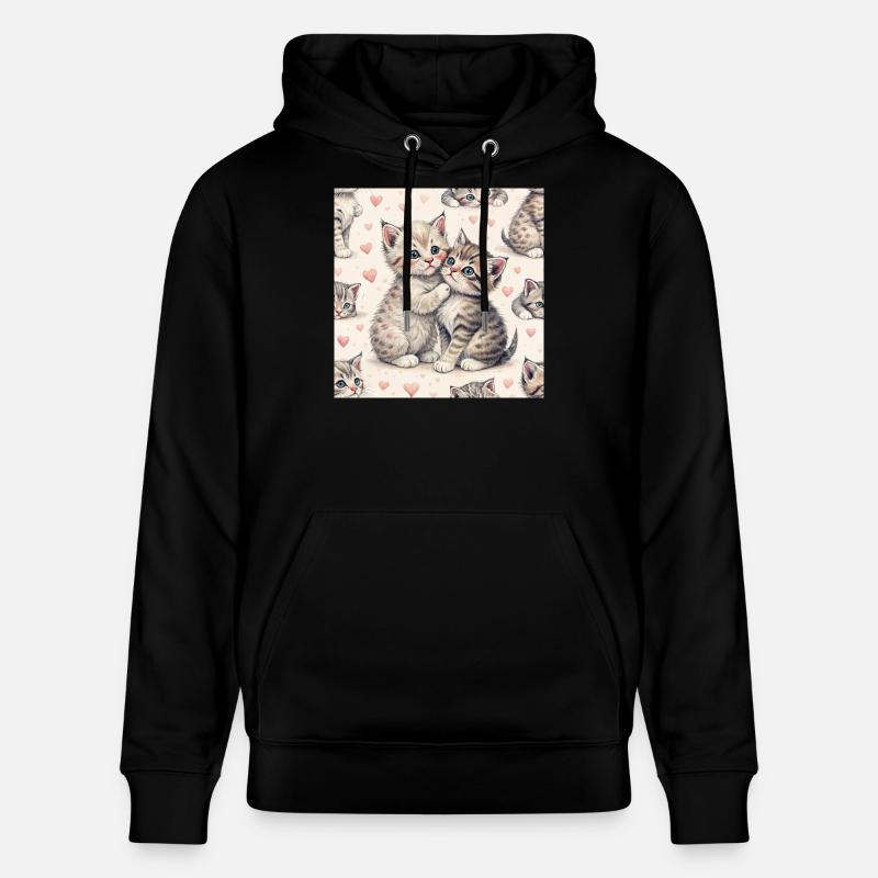 Étreinte sincère de Pastel Kittens - Sweat à capuche bio CRUISER Stanley/Stella Unisexe - noir