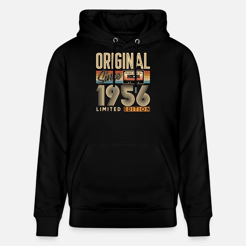 70e anniversaire, 70 ans - Sweat à capuche bio CRUISER Stanley/Stella Unisexe - noir
