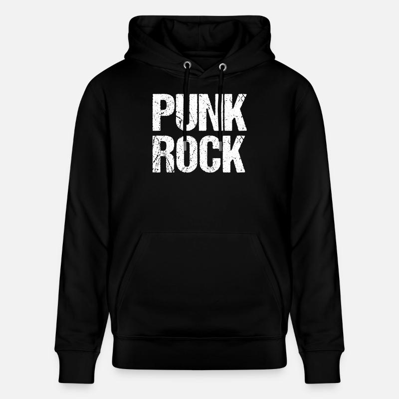 Punkrock Distressed Typografie - Stanley/Stella Unisex Bio-Hoodie CRUISER - Schwarz