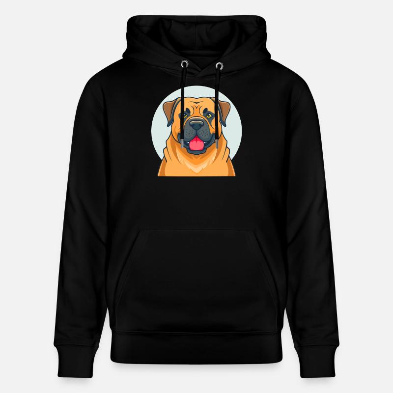 Bullmastiff (portrait/bande dessinée) - Sweat à capuche bio CRUISER Stanley/Stella Unisexe - noir