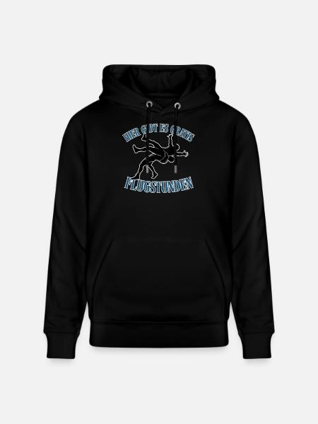 Kostenlose Flugstunden – Kampf-Silhouette - Stanley/Stella Unisex Bio-Hoodie CRUISER  - Schwarz