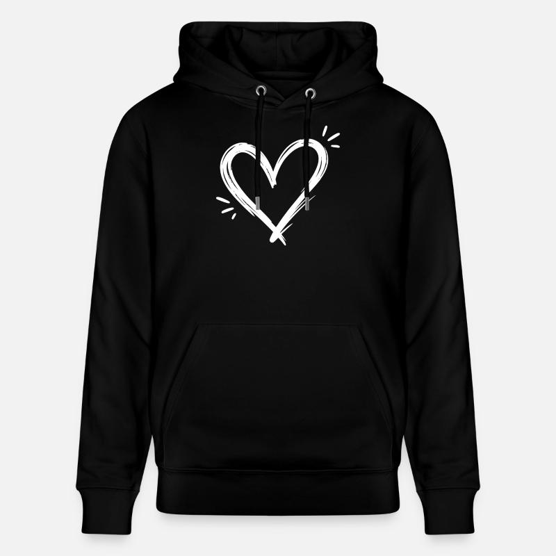 Herz - Stanley/Stella Unisex Bio-Hoodie CRUISER - Schwarz