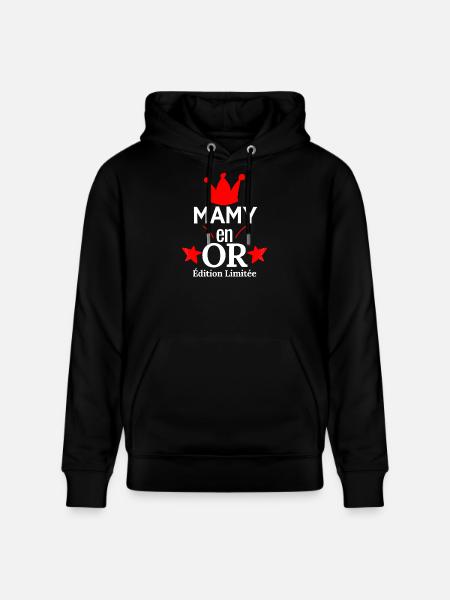 Mamy en OR Édition Limitée - Sweat à capuche bio CRUISER Stanley/Stella Unisexe - noir