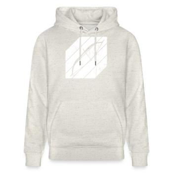 Bogensport Skizze - Stanley/Stella Unisex Bio-Hoodie CRUISER  - Beige meliert - Vorne - Alina (178cm) & Michal (187cm)