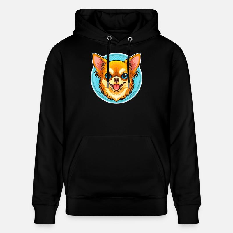 Chihuahua (bande dessinée portrait) - Sweat à capuche bio CRUISER Stanley/Stella Unisexe - noir