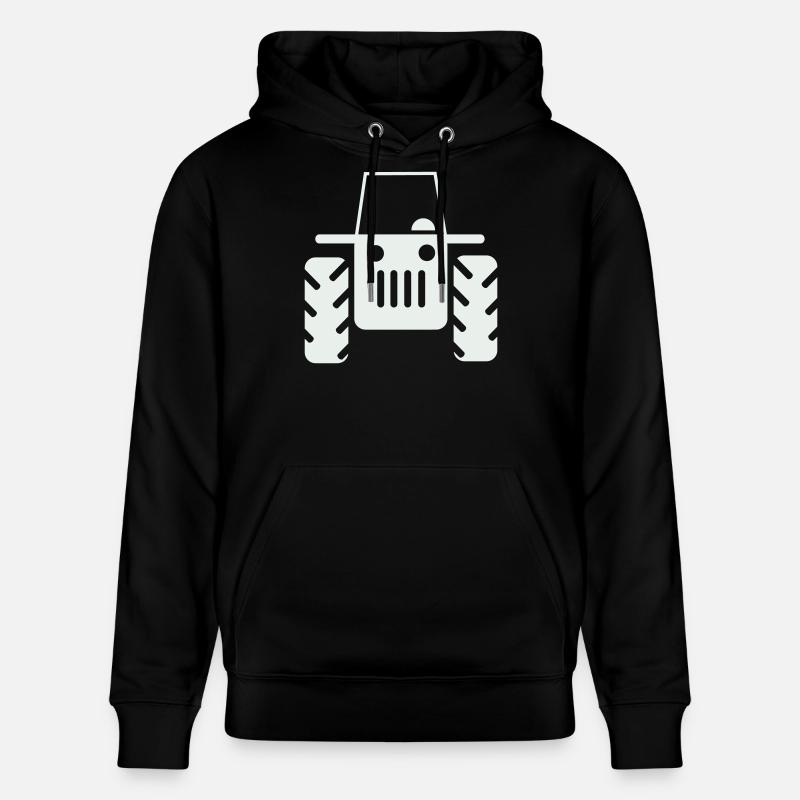 Retro Traktor  - Stanley/Stella Unisex Bio-Hoodie CRUISER  - Schwarz