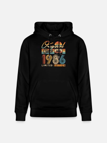 40e anniversaire, 40 ans - Sweat à capuche bio CRUISER Stanley/Stella Unisexe - noir