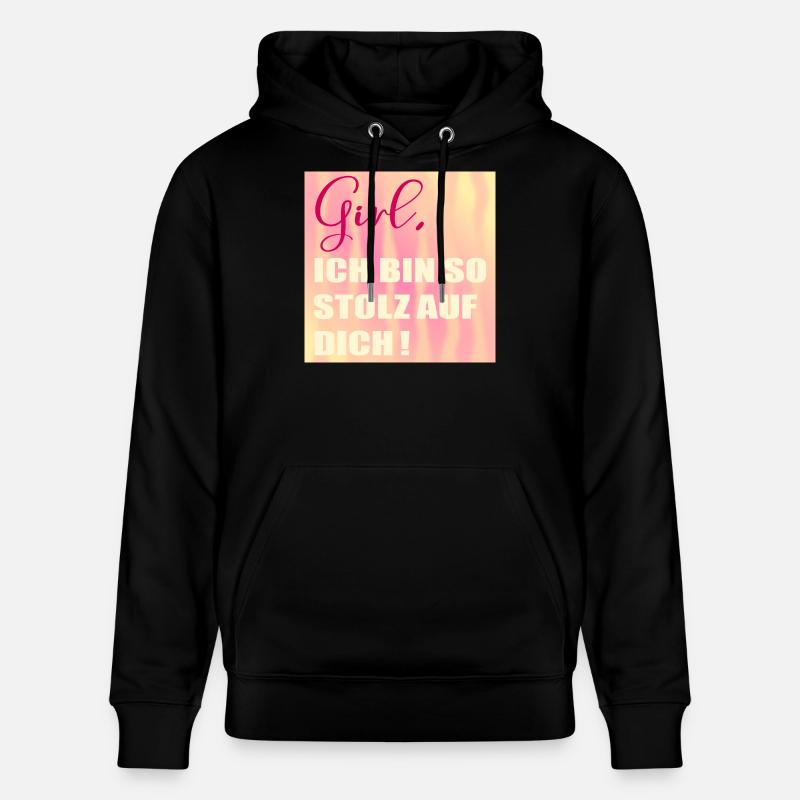 Stolz auf Dich Mädchen - Stanley/Stella Unisex Bio-Hoodie CRUISER  - Schwarz