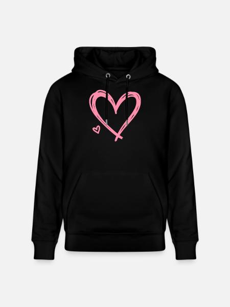 Herz - Stanley/Stella Unisex Bio-Hoodie CRUISER - Schwarz