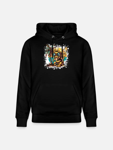 Bee Summer Holiday - Stanley/Stella CRUISER Unisex Organic Hoodie - black