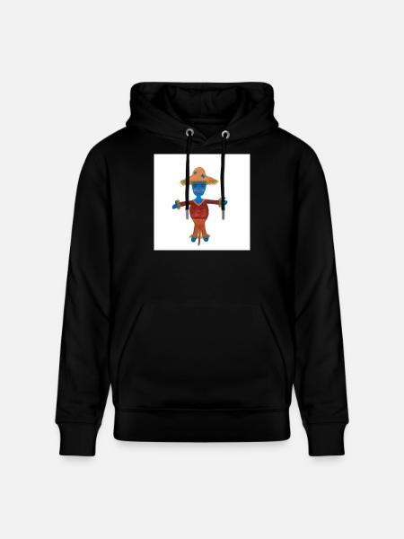 Susi Scarecrow Child Motif - Stanley/Stella CRUISER Unisex Organic Hoodie - black