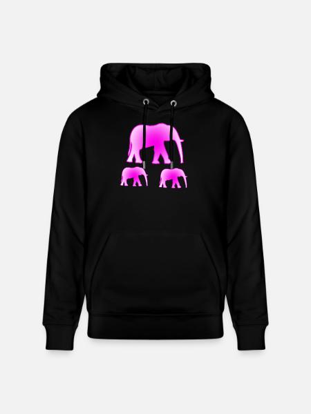 Elefanten - Stanley/Stella Unisex Bio-Hoodie CRUISER  - Schwarz