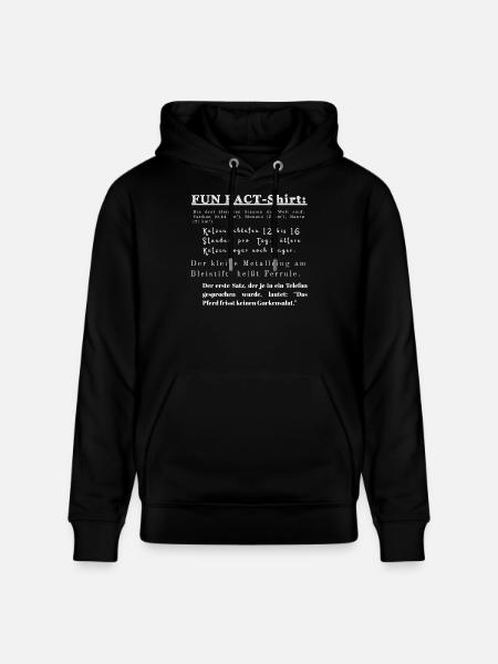Fun Fact Shirt Geschenkidee lustig - Stanley/Stella Unisex Bio-Hoodie CRUISER - Schwarz