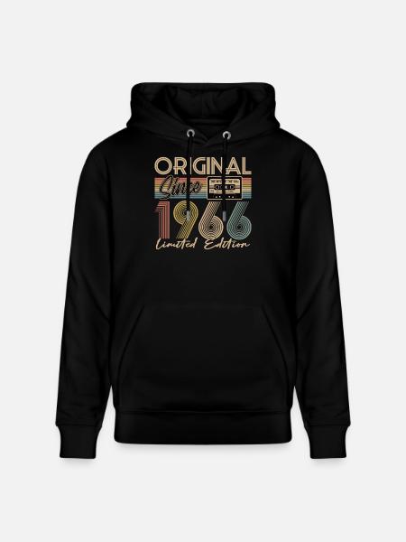 60e anniversaire, 60 ans - Sweat à capuche bio CRUISER Stanley/Stella Unisexe - noir