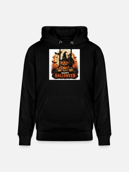 Halloween Night Pumpkins - Stanley/Stella CRUISER Unisex Organic Hoodie - black
