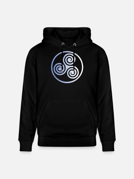 Fondu bleu triskele - Sweat à capuche bio CRUISER Stanley/Stella Unisexe - noir