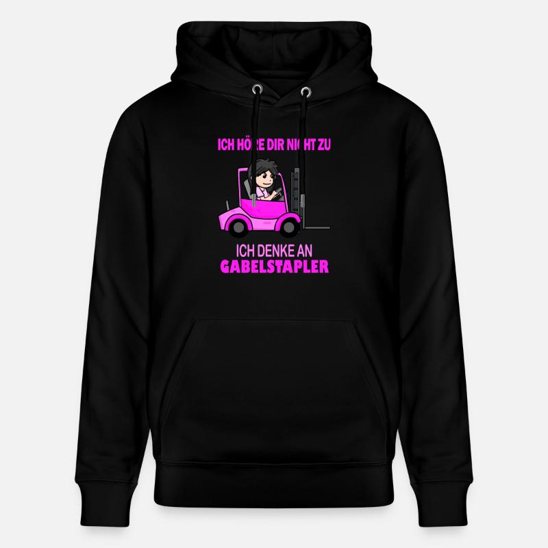 Staplerfahrerin Damen Gabelstapler Stapler - Stanley/Stella Unisex Bio-Hoodie CRUISER  - Schwarz