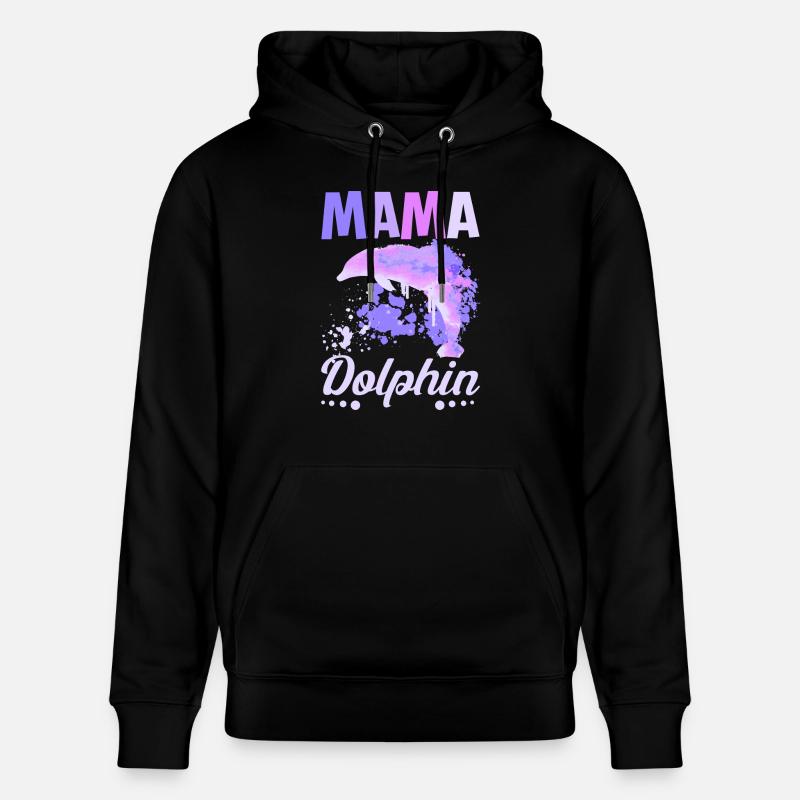 Maman Mère Maman Dauphin - Sweat à capuche bio CRUISER Stanley/Stella Unisexe - noir